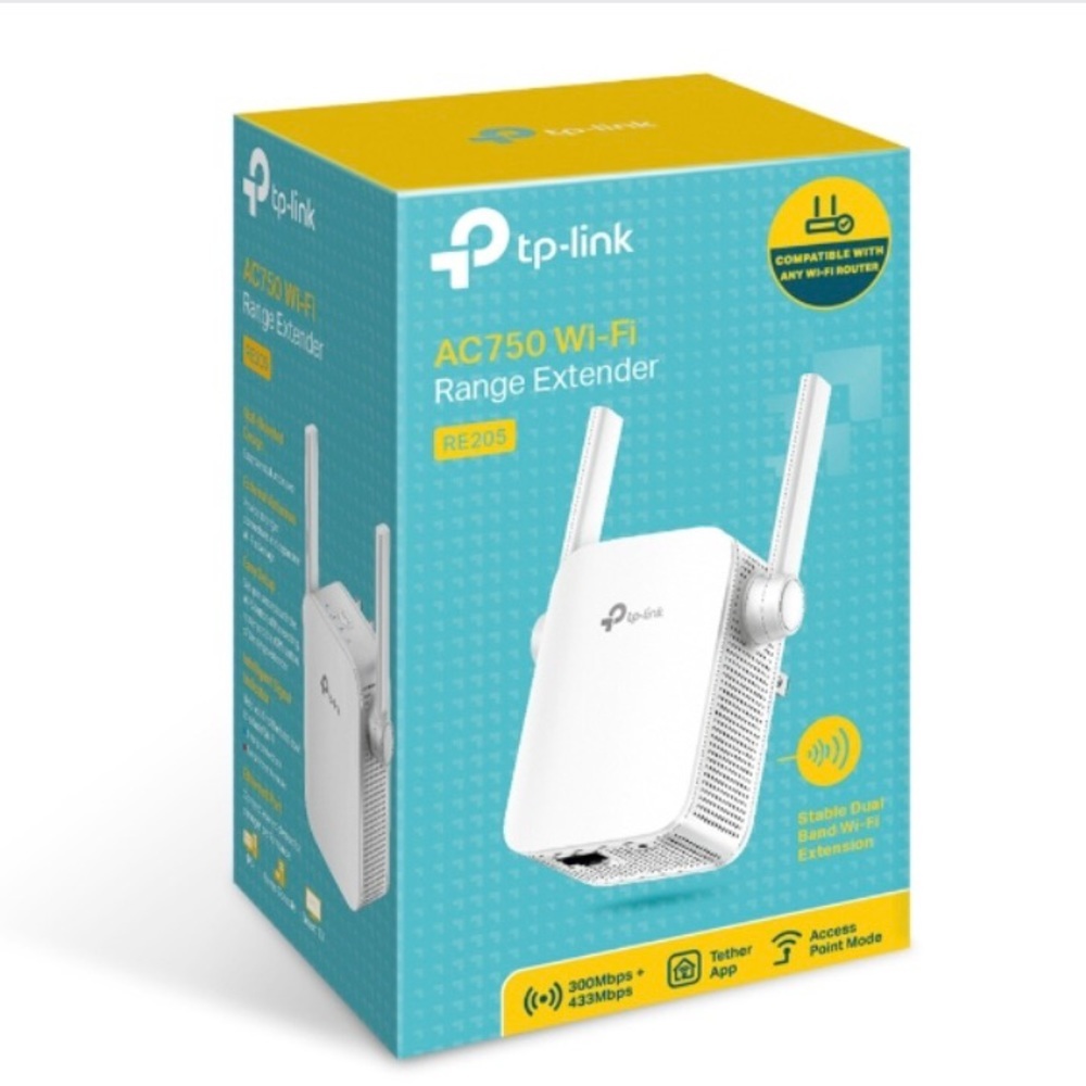 TP-LINK AC750 Dual Band Wi-Fi Extender Range RE205 New In Box